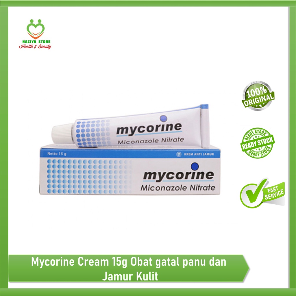 MYCORINE Cream 5 gram - Salep Gatal Jamur, Panu, Kurap, Kutu Air