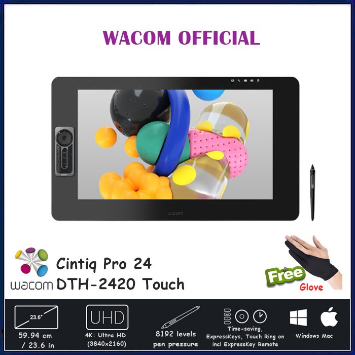 Wacom Cintiq Pro 24 DTH-2420 Pen Touch Drawing Display Monitor DTH2420