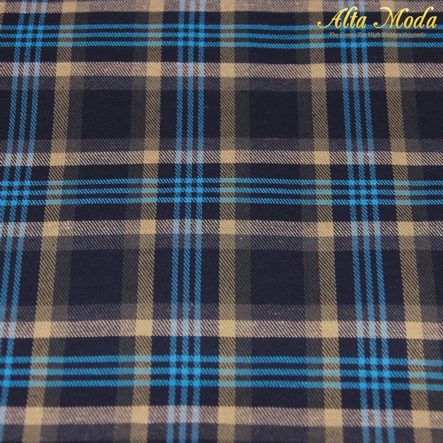 

Alta Moda Cotton Blue Black Kotak-Kotak Garis Biru (1M)