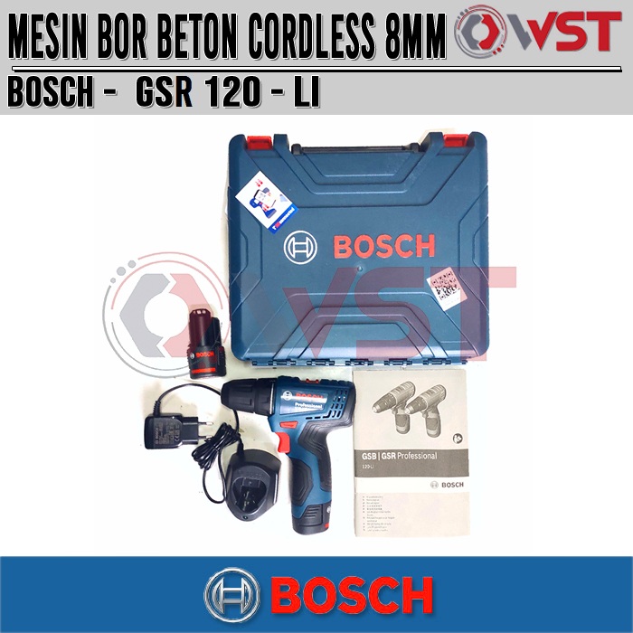 Mesin Bor Baterai BOSCH GSR 120-Li / Cordless Drill GSR 120