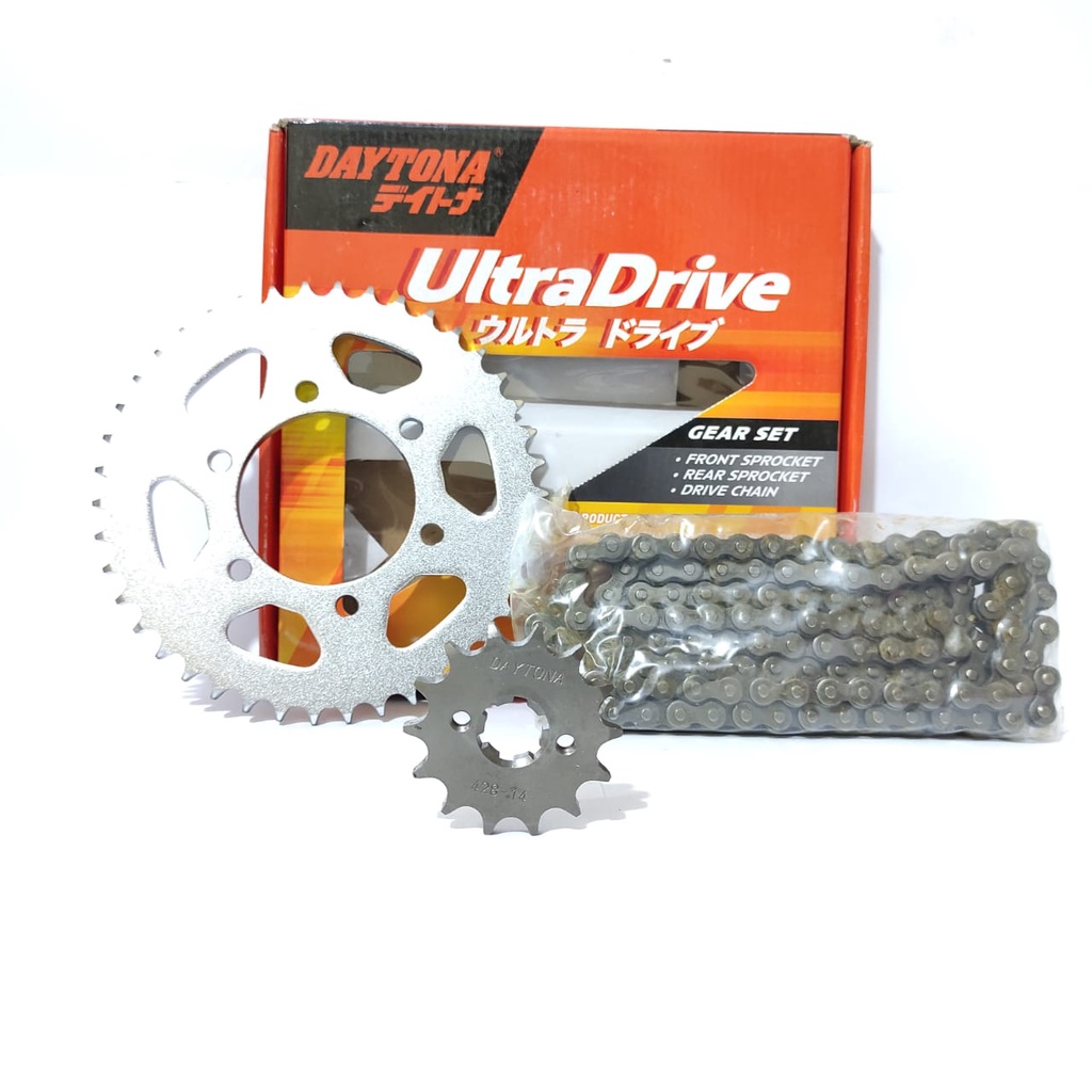 GEARSET GIRSET CHAINKIT GEAR GIR SET RANTAI NINJA R 150 DAYTONA 3494