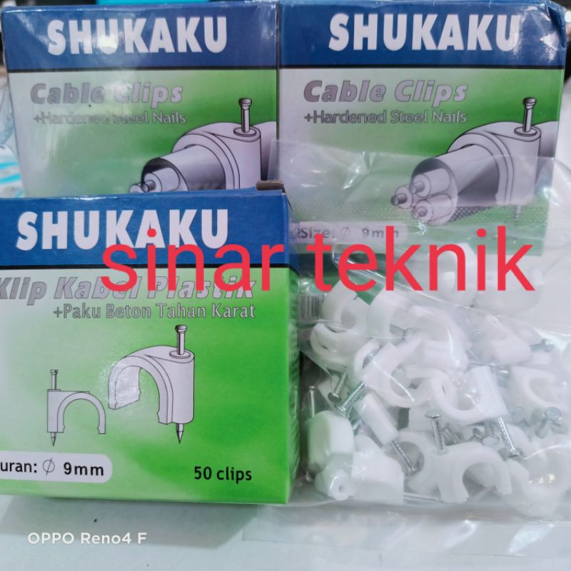 KLEM KABEL SHUKAKU 9mm/klip kabel/paku beton