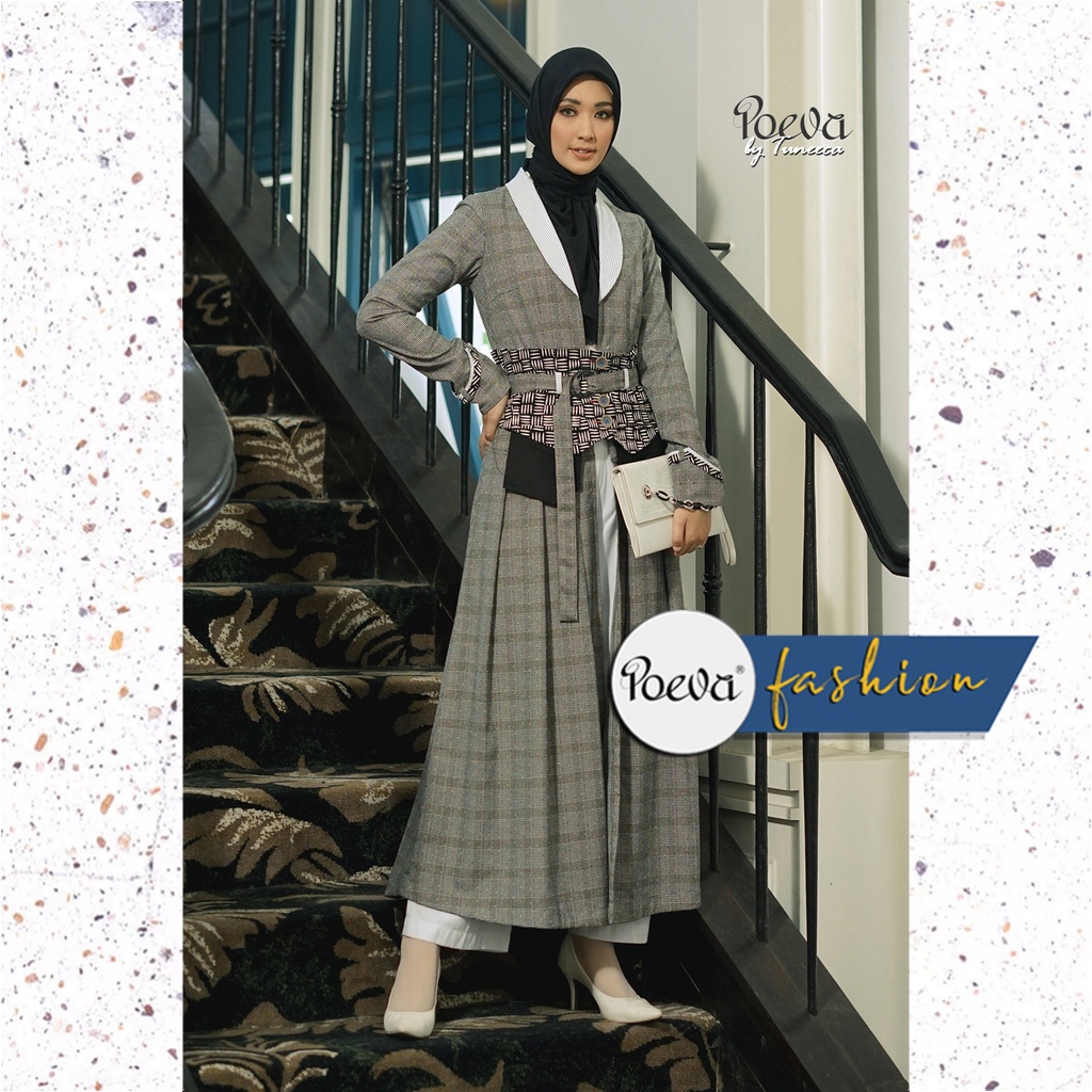 Long Coat POEVA Terbaru Coat Katun Wanita I Been On PV-0521001