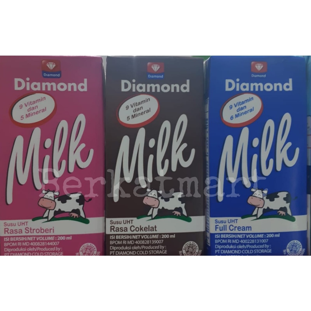 

SUSU DIAMOND MILK UHT 200ML STROBERI COKLAT FULL CREAM