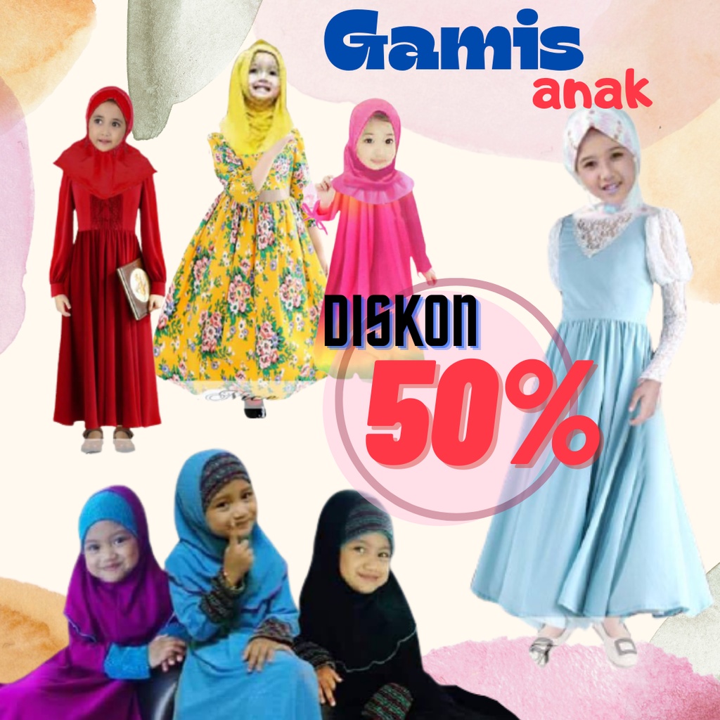 LK Gamis Anak Import Baju Muslim Anak Perempuan Gamis Remaja Murah Import