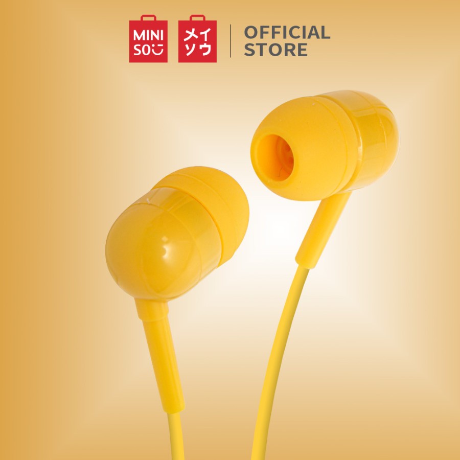 Miniso Official Music Earphone Colorful Capsule Headphones - yellow