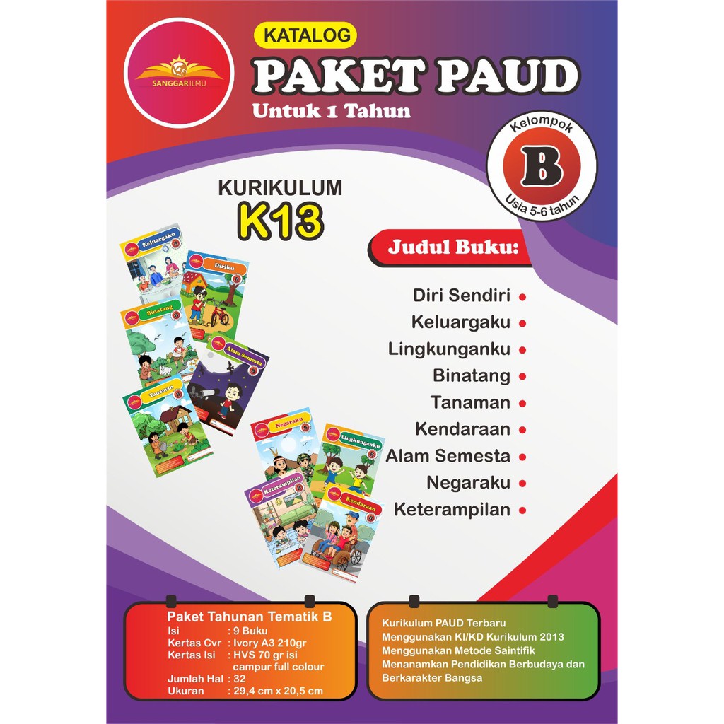 BUKU PAKET PAUD/TK KURIKULUM 2013 KELOMPOK B