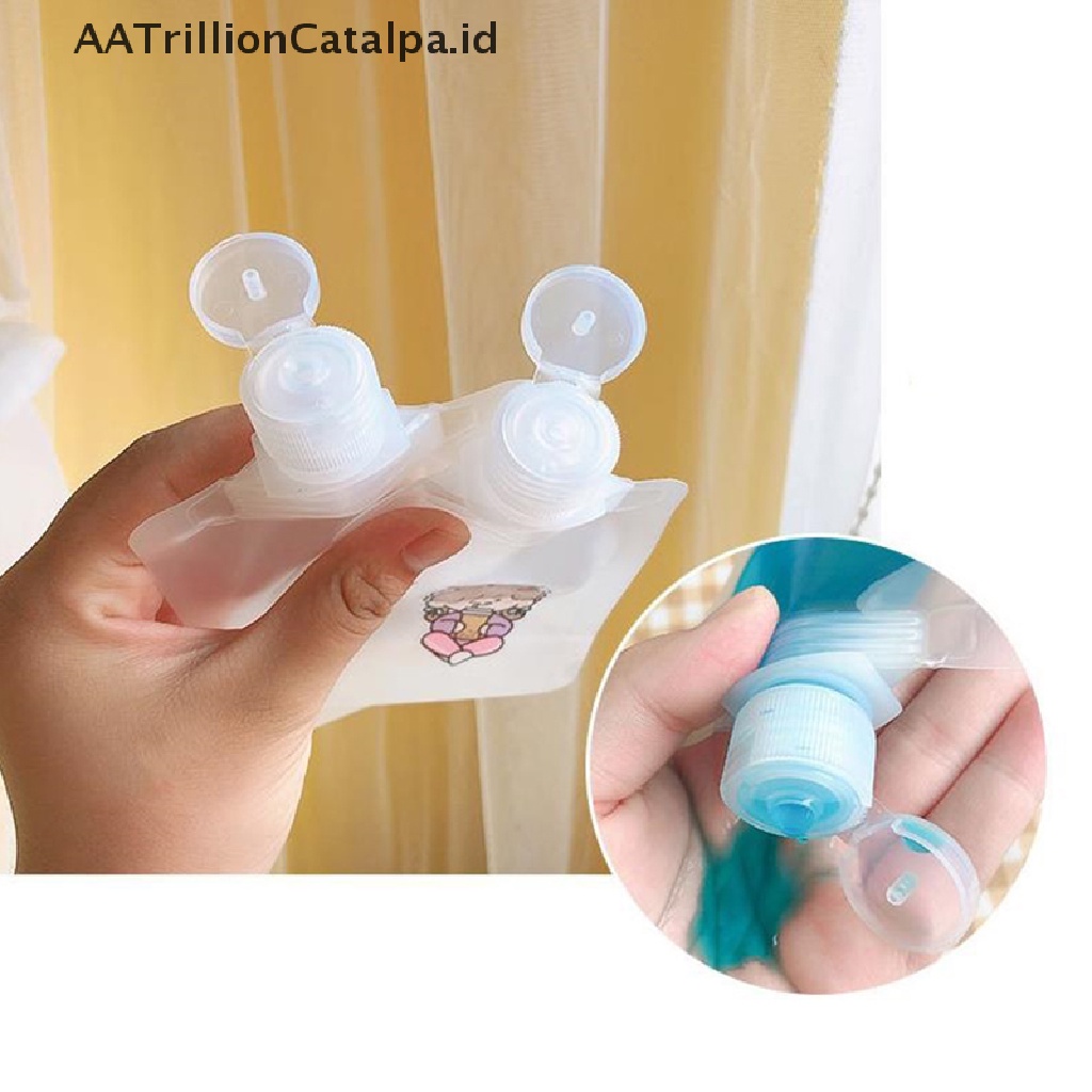 10 Pcs Kantong Dispenser Wadah Kosmetik Isi Ulang Tahan Bocor Dapat Digunakan Kembali