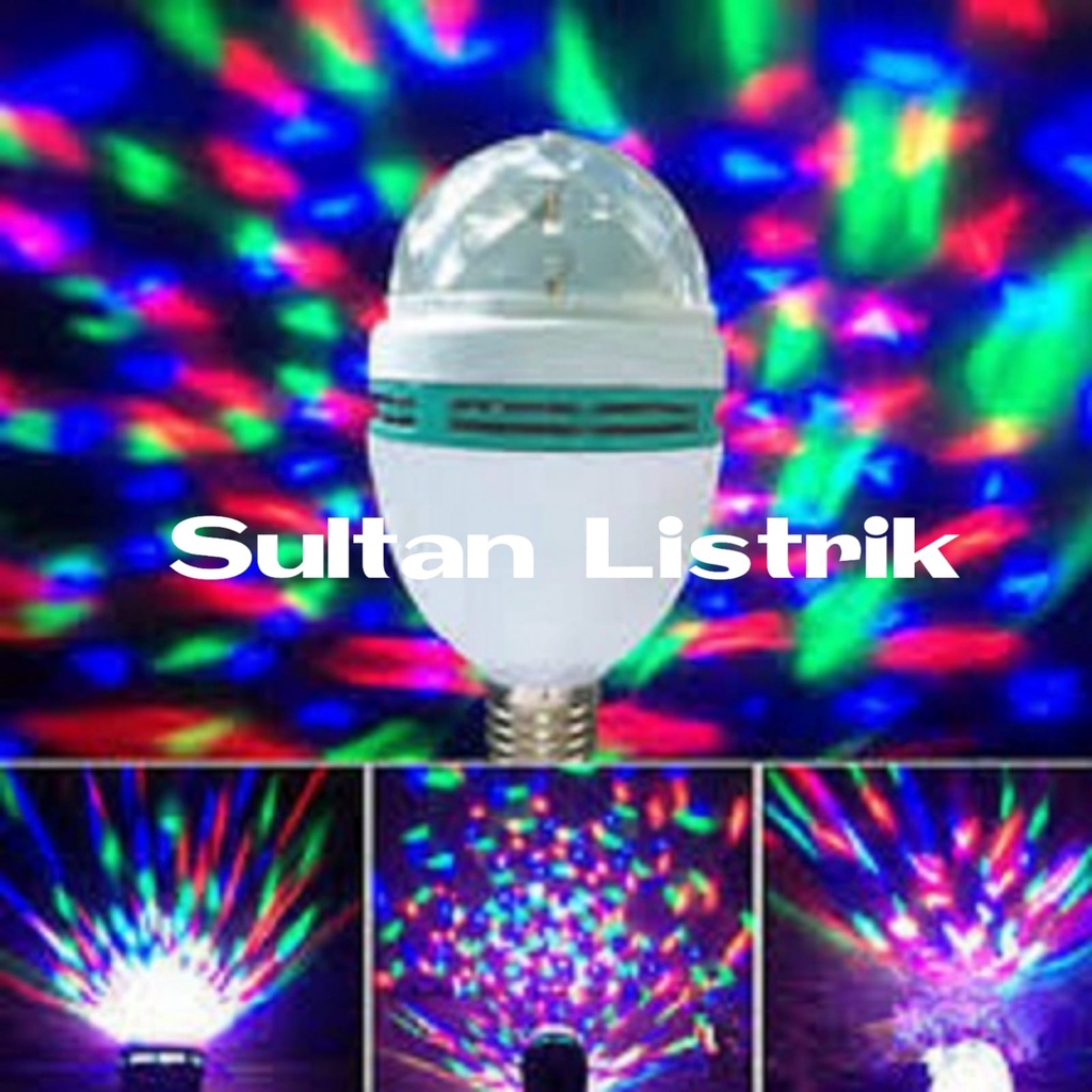 ( DUGEM LAMP ) LAMPU DISCO PUTAR ROTATE FULL COLOUR MINIBAR CAFE