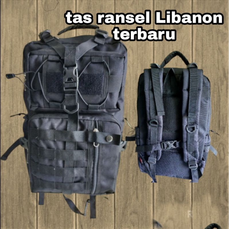 Tas Ransel Army Libanon 3P Hitam / Tas Tactical Militer Polisi Brimob