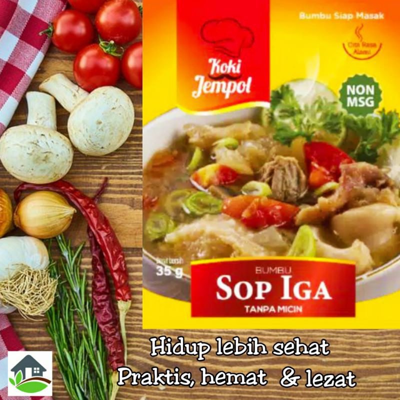 

Bumbu Sop iga Non MSG 35 gr Koki Jempol