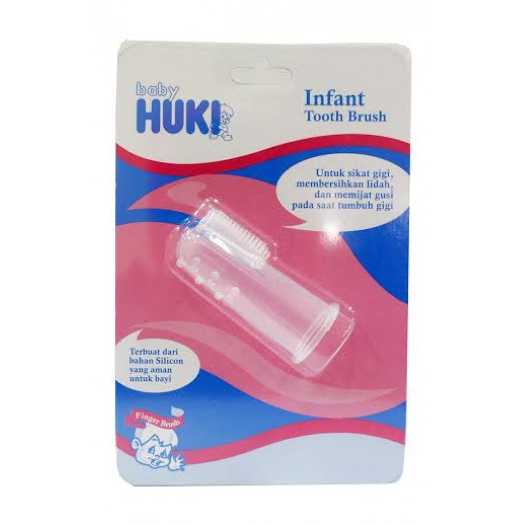 Sikat Lidah Huki - Sikat Gigi Bayi - Sikat Gusi Bayi - Sikat Lidah dan Gusi Bayi Merk Huki BPA Free