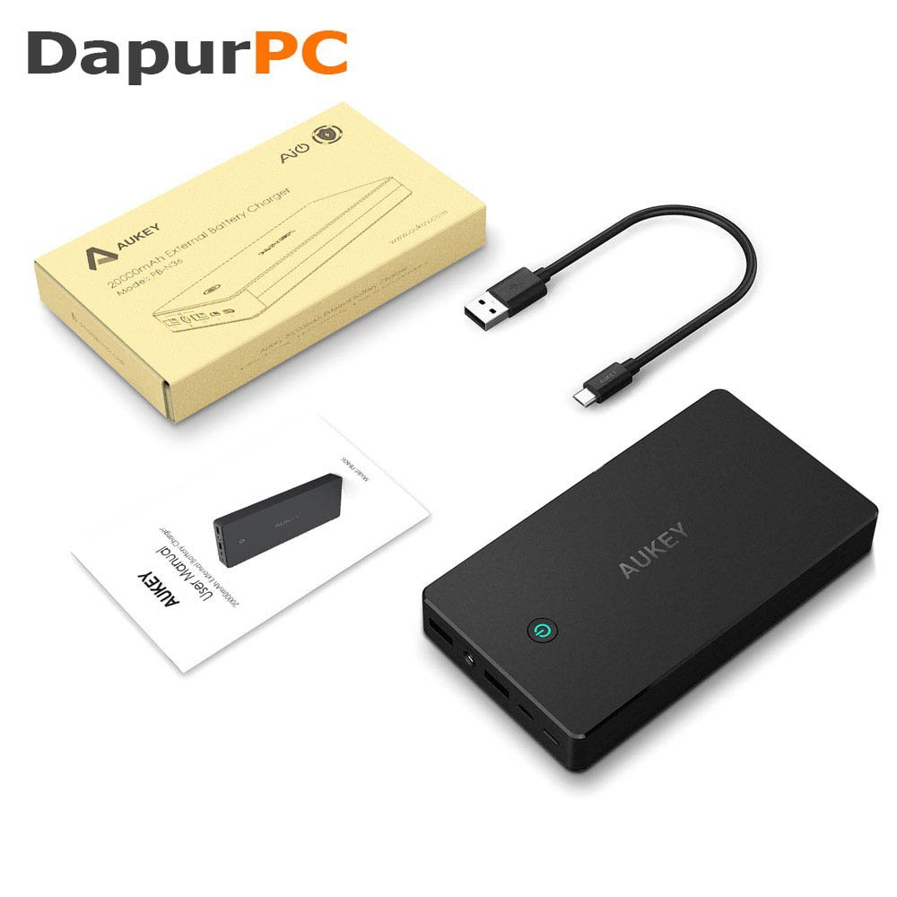 Quick Charge AUKEY 20000mAh Power Bank Portable Charger with AiPower