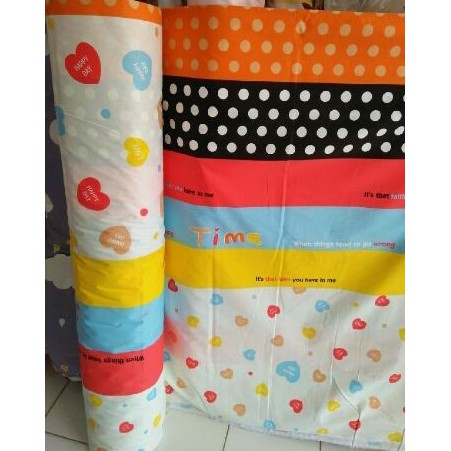 KAIN SPREI KATUN JEPANG MOTIF TIME