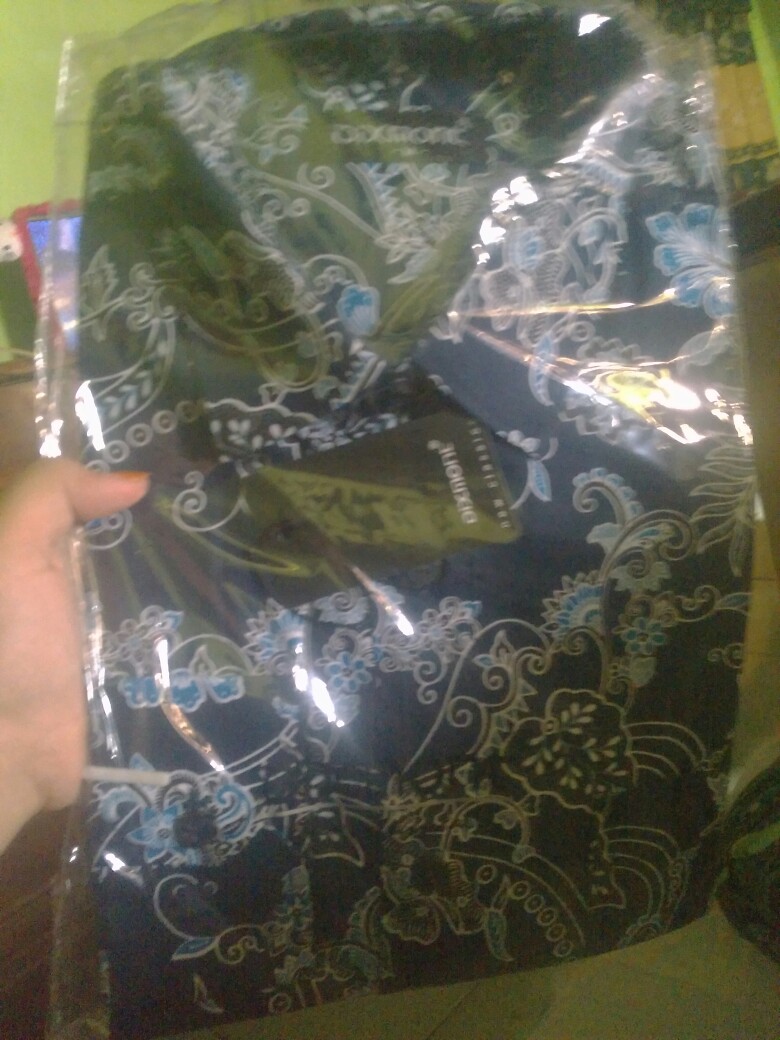 Kemeja Batik Pria Lengan Panjang Bl39 Katun Motif Modern Dixmont Semi Slimfit Premium