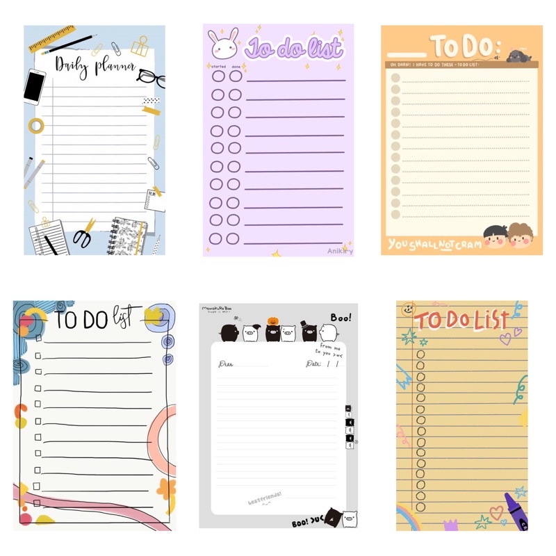 

To do list memo notepad journal catatan kecil (part 1)
