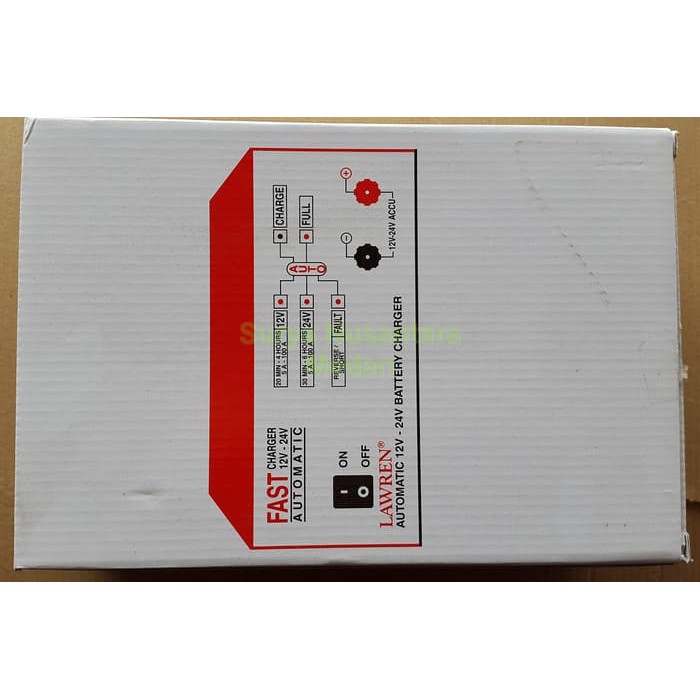 Lawren Fast Charger Baterai Aki 12v 24v Automatic