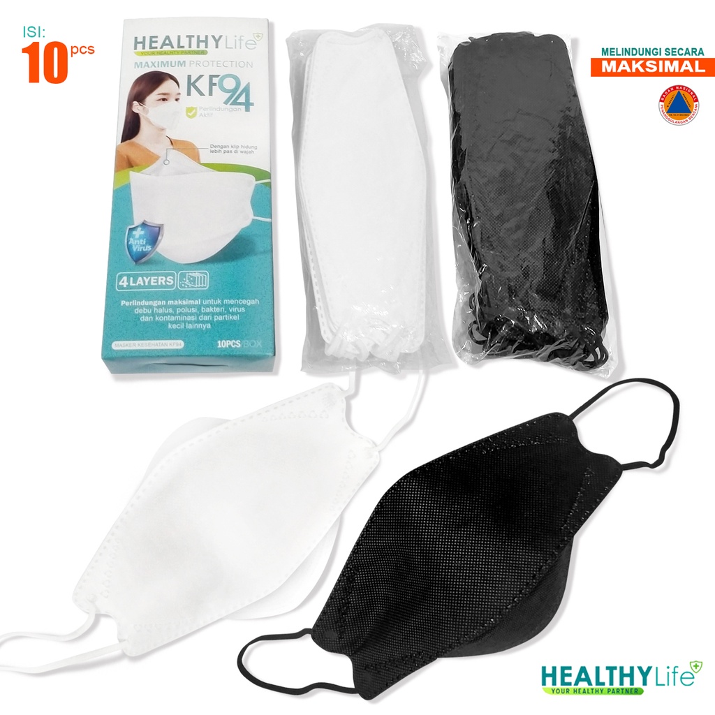 Healthylife Masker KF94 isi 10pcs/box Masker Korea 3D model Evo Plusmed Masker Duckbill Masker KF 94