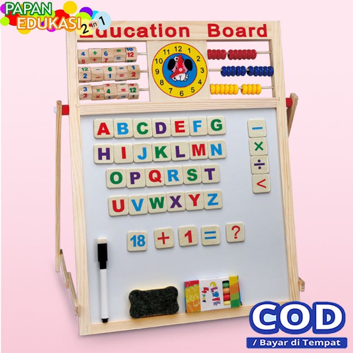 papan tulis magnet white board   black board 32 x 43 cm   spidol magnetik alphabet