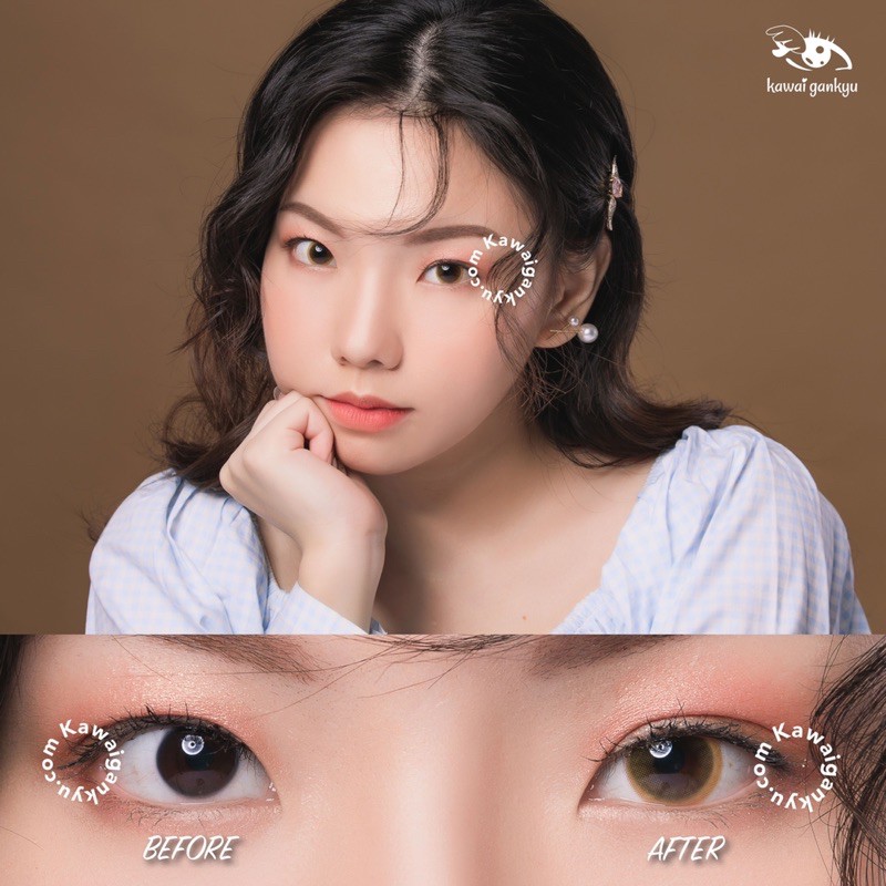 KawaiGankyu Softlens - Kitty cystian brown (1botol)