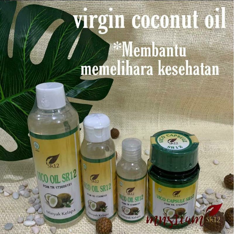 Vico Oil Sr12/ Minyak kelapa murni 100%/Penambah Nafsu makan/aman untuk Bayi/Bumil/Busui