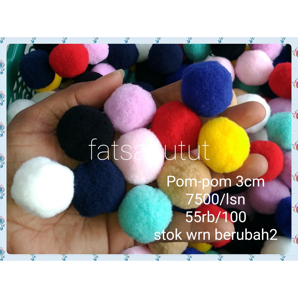 Pompom 3cm lusinan