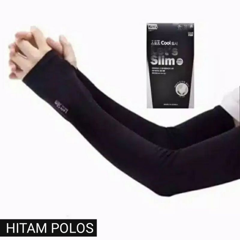 Original!!! Manset tangan pria wanita outdoor Lets Slim Aqua X Cool-Hitam