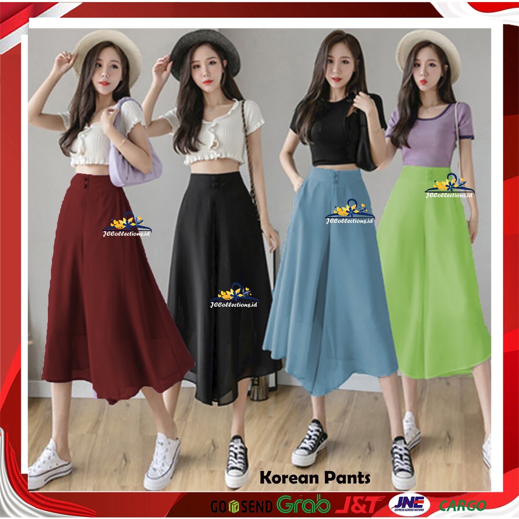 Celana Wanita Korea Style Sifon / Cullote Pants Stice Pants Ruthh JCCollections