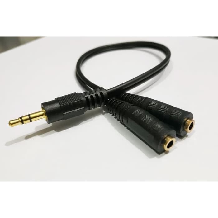 Kabel Aux Audio Splitter 3.5mm Male to 2 Female