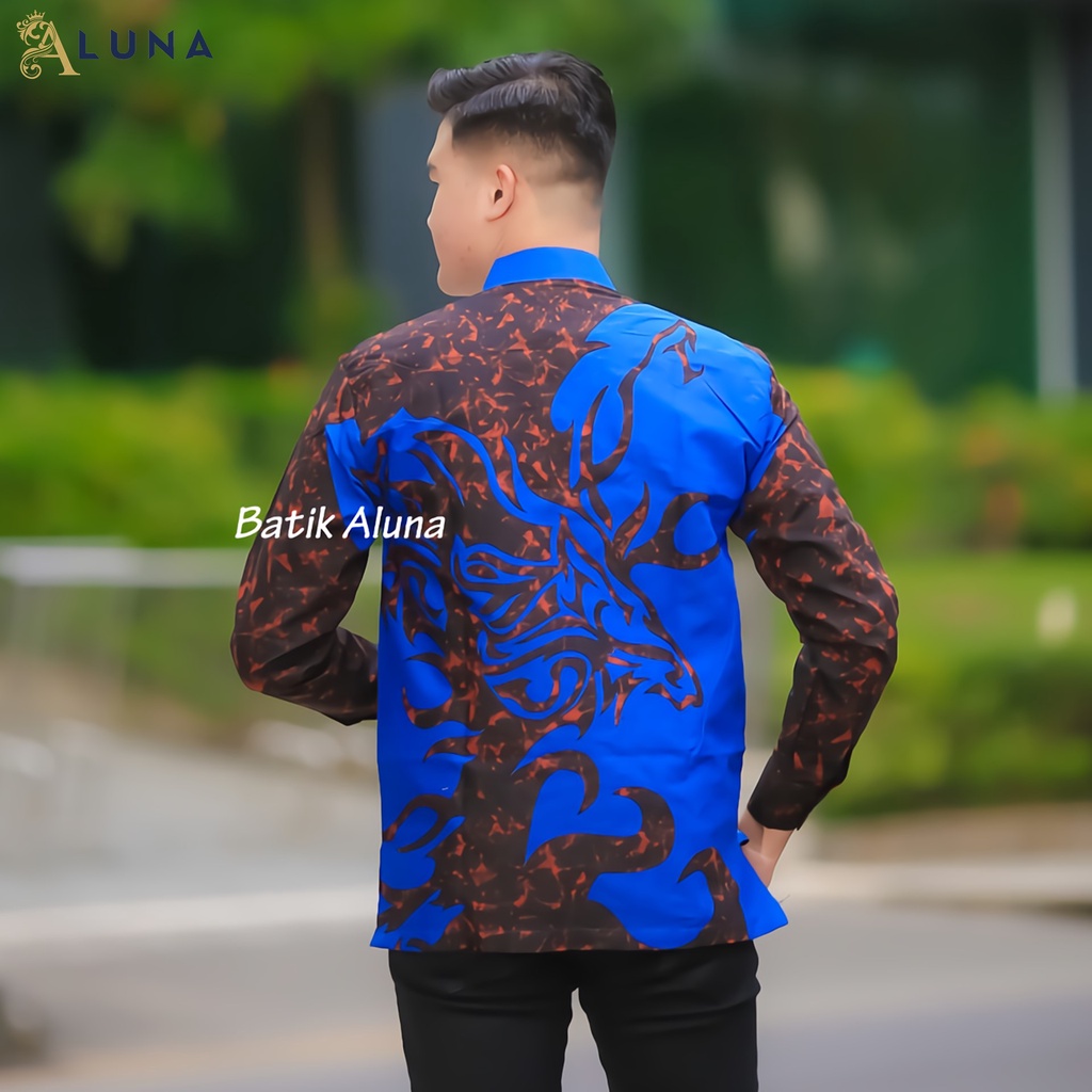 Aluna Exclusive Baju Koko Pria Dewasa Kurta Pakistan Motif Batik Baju Muslim Lengan Panjang Terbaru Good Quality Katun Premium MBA 004