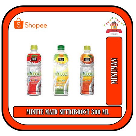 

MINUTE MAID NUTRIBOOST 300 ML BOTOL COKLAT COFFE ORANGE STRAWBERRY MANGO NUTRI BOOST