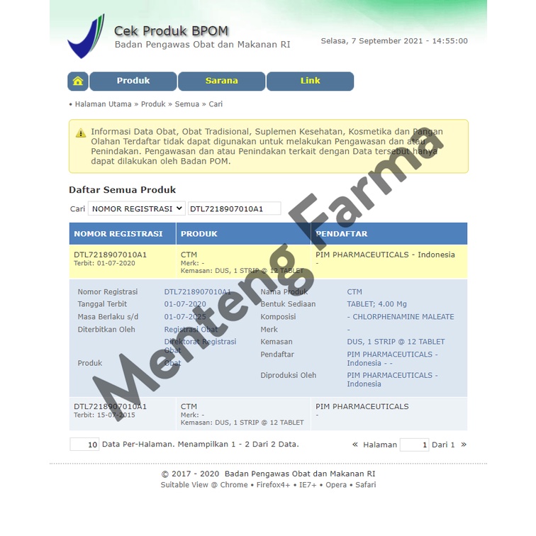 CTM 4 Mg 12 Tablet - Obat Alergi Rhinitis Gatal Gatal dan Biduran