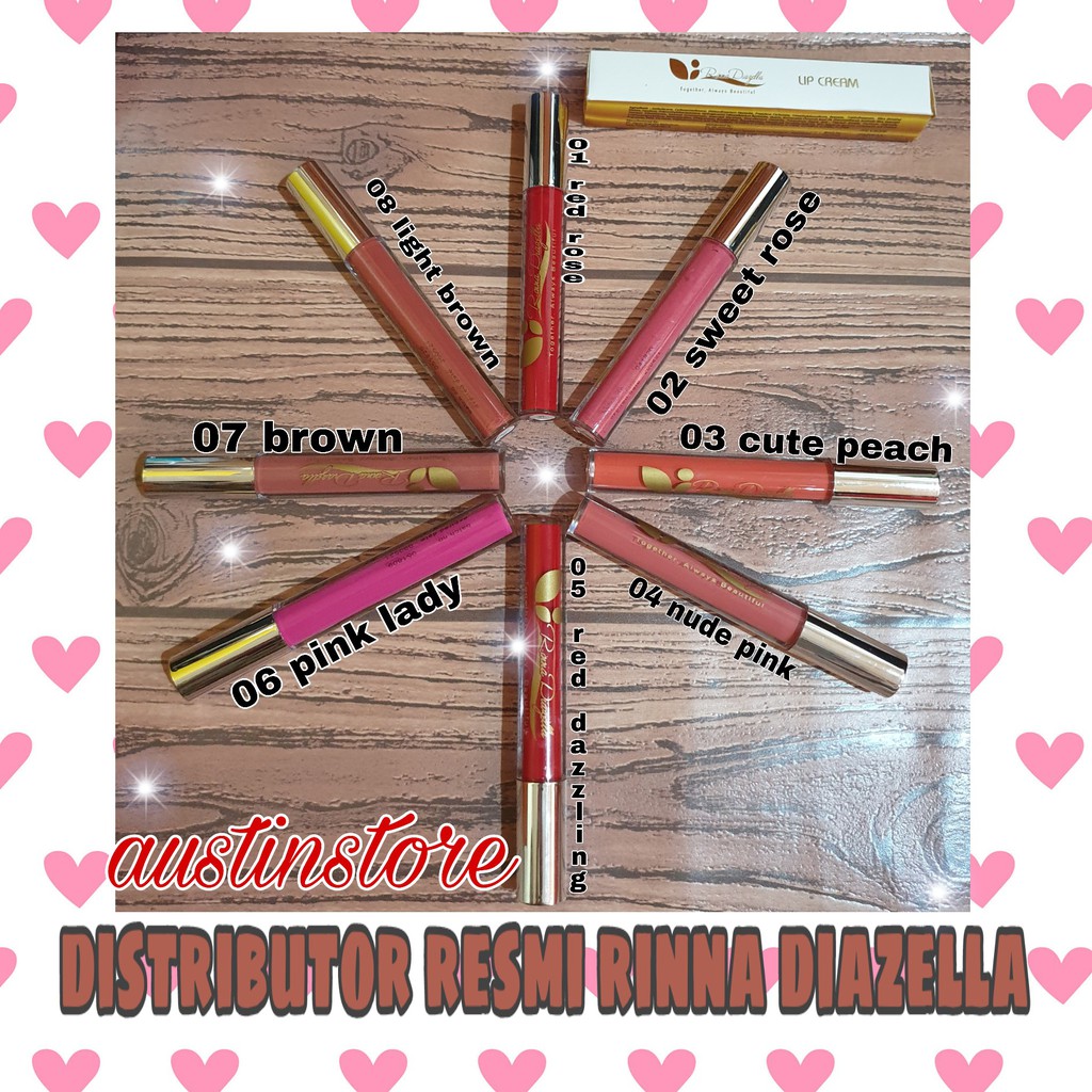 Lip cream original rinna diazella / lipstik rinna diazella