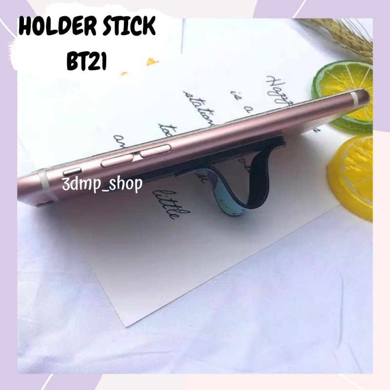 Holder stick Popsocket Iring hp ponsel BT21 BTS Jungkoook Jin RM JHope Rapmon Van Rj Mang Koya Tata