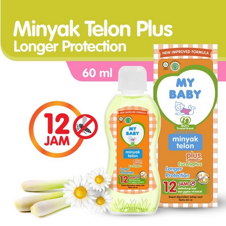 My Baby Minyak Telon Plus Long Protect 60ml + Bubble Wrap / Toko Makmur Online