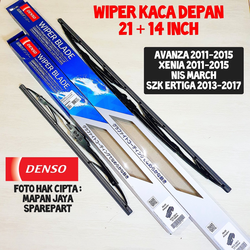 WIPER KACA DEPAN AVANZA XENIA NEW VELOZ ERTIGA LAMA NISSAN MARCH DENSO