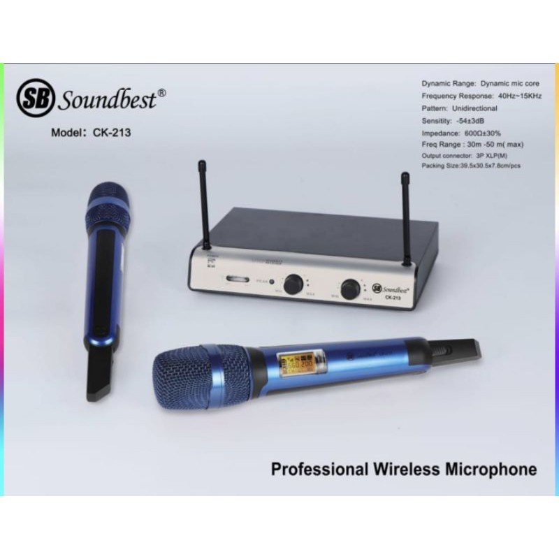 MIC WIRELESS SOUNDBEST CK 213 HANDLE ORIGINAL