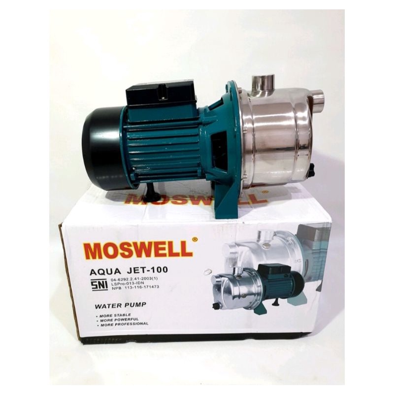 Pompa air isi ulang stainless steel Pompa air  Semi jet pump Moswell Jet 100