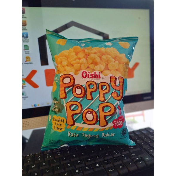 Oishi POPPY Pop rasa jagung bakar kemasan Besar 130 gram