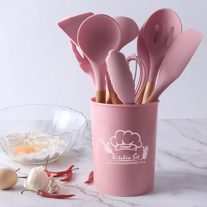 utensil set 11pcs / peralatan masak sutil spatula silikon