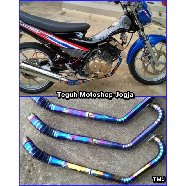 PIPA LEHER KNALPOT + ADAPTOR PNP SLINCER STD SATRIA FU KARBU PELANGI BLUEMOON STENLES NO MERK WRX LR