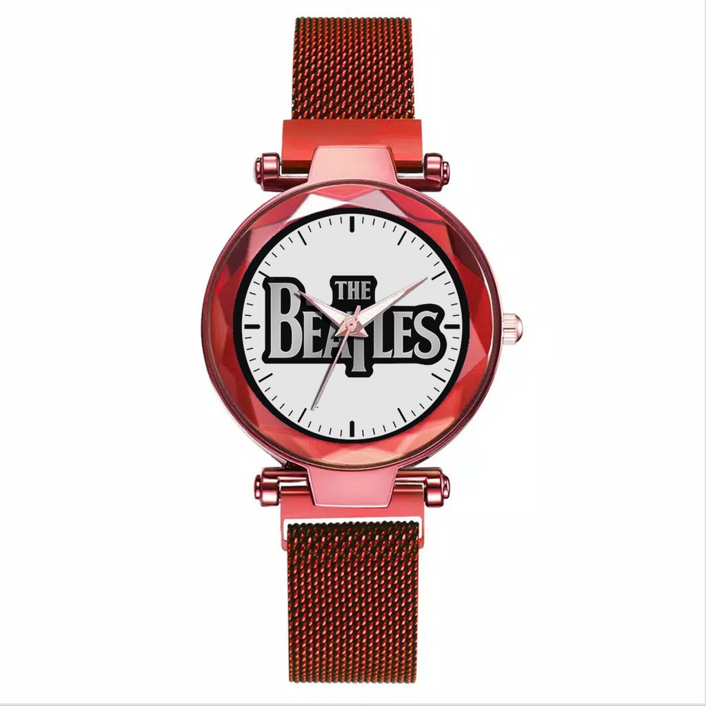 Jam Tangan Wanita Custom - THE BEATLES Free Box &amp; Batre Cadangan