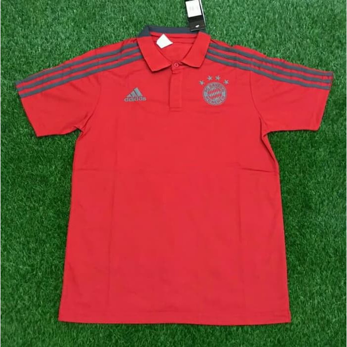 Mantul KAOS POLO SHIRT BAYERN MUNCHEN MERAH 2018/2019 GRADE ORI