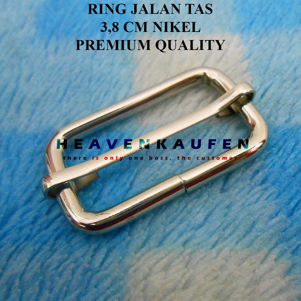 Ring Jalan / Gesper Jalan Tas 3,8 cm Nikel Silver Tebal Kualitas Premium