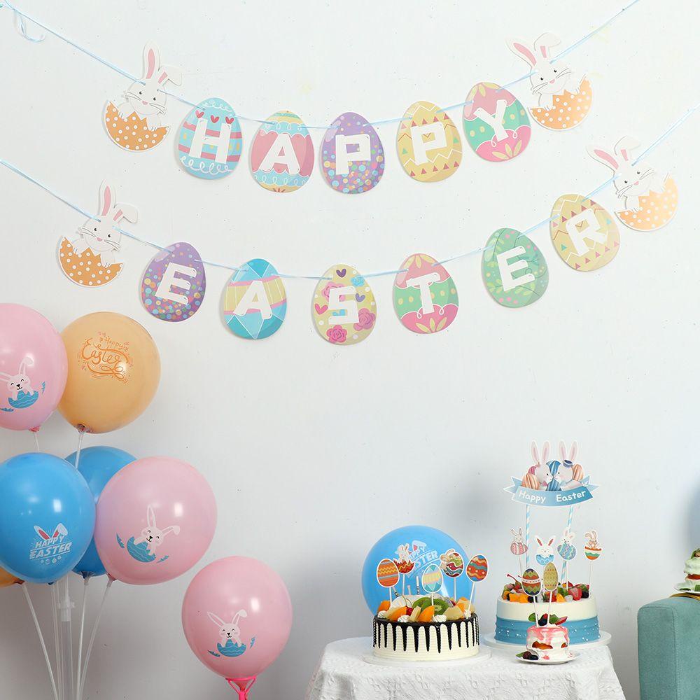 TOP Dekorasi Pesta Paskah Baby Shower Kertas Hiasan Kue Ulang Tahun Party Decor Hadiah Paskah