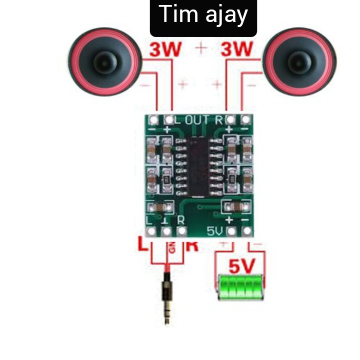 Modul kit PAM 8403 v1 Mini 5V Digital Amplifier Class D vire