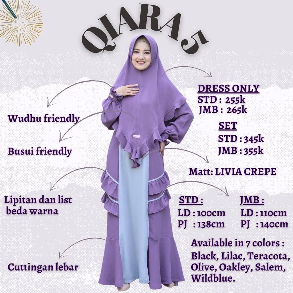 Gamis Qiara 5 by LinaLivia Hijab