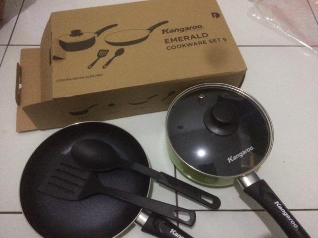 Kangoro Pan Set Of 5 Anti Lengket Free Bubble / Fry Pan Anti Lengket