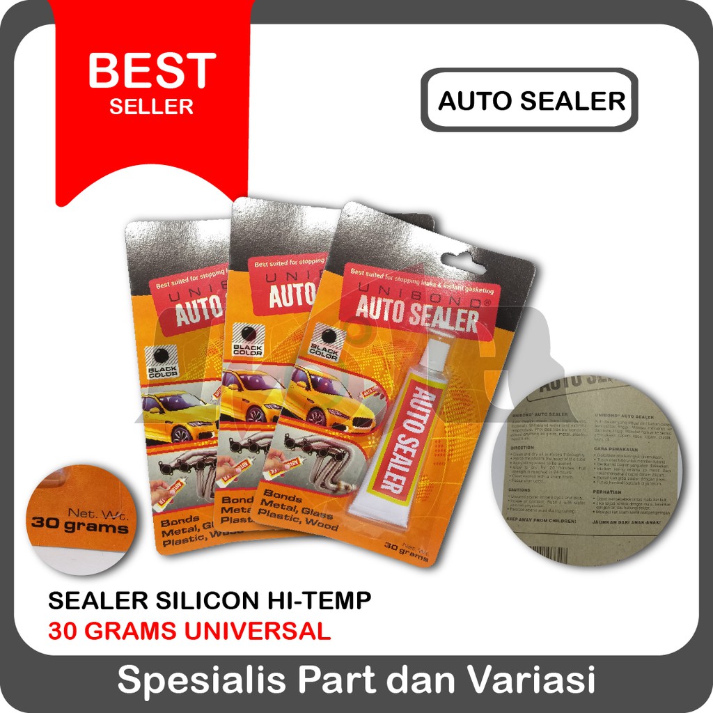 Auto Sealer Hitam Lem Silicone Tube Black Seal