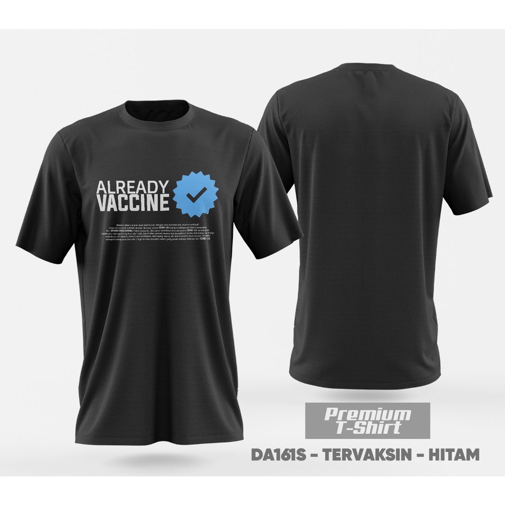 Baju Sablon Sertifikat Vaksin Kaos Distro Jumbo Terbaru Cewek Cowok